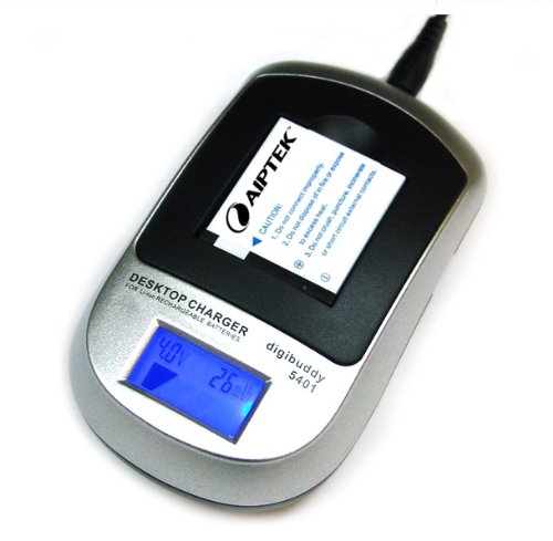 Aiptek Premium Desktop Ladeger&auml;t f&uuml;r Aiptek Akku CB-170 und ADP-5101-154 silber/schwarz