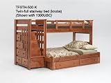 Pine Ridge Stairway T/F Bunk Bed Knobs w/ Matts and Underbed - Package