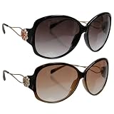 Guess Womens Flower Detalied Oversized Sunglasses