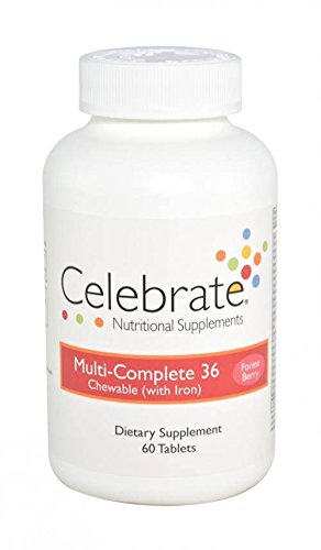 Celebrate Multi-Complete (w/iron) chewable Forest Berry 60 ct Celebrate Multi-Complete (w/iron) chewable Forest Berry 60 ct