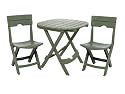 Adams Manufacturing 8590-01-3731 Quick-Fold Cafe Bistro Set, Sage