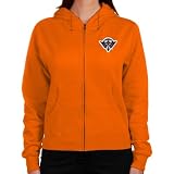 NCAA Tennessee Martin Skyhawks Ladies Logo Applique Midweight Zip Hoodie - Tennessee Orange