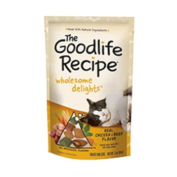 Set A Shopping Price Drop Alert For The Goodlife Recipe Wholesome Delights Chicken & Beef Flavor Snacks for Cats, 3-Ounce Pouches (Pack of 12)