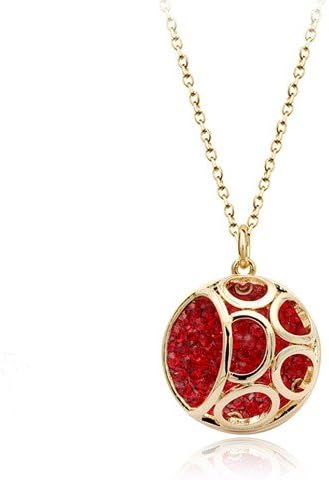 Authentic Austrian red crystal 18k gold plated romantic love necklace with Swarovski Elements Jewelry