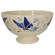 Stenciled Butterfly Design Caf&eacute; au lait Bowl- French Design