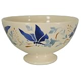 Stenciled Butterfly Design Caf&eacute; au lait Bowl- French Design