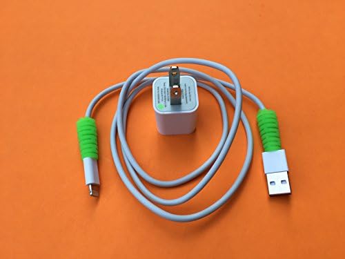 Lightning to USB (CABLE &amp; PLUG) WITH THE FRAY FIX SECURITY SYSTEM (NEON GREEN)