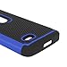 LG Leon Case, LG Tribute 2 Case, LK [Shockproof] Hybrid Dual Layer Armor Defender Protective Case Cover for LG Leon C40 / LG Tribute 2 (Blue)