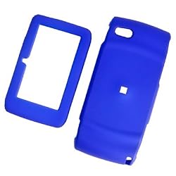 Sharp Sidekick LX 2009 T-Mobile Rubberized Snap On Protector Hard Case Leather Paint Rubber Feel Cover Blue