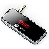 [Updated - Mini Version] iClever IC-F50 Mini Universal In-Car Wireless FM Transmitter, Stream Music for Car Stereo System for Smartphone, iPad/iPod, Tablet PCs, MP3/MP4 and More, Grey
