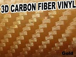 3D Texture Carbon Fiber Sticker Vinyl Flexible Decal Film Wrapping Sheet (Gold) For PORSCHE 996