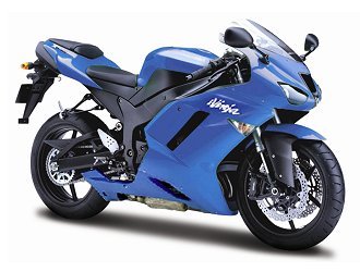 Kawasaki ZX-6R Kit (2007) in Blue (1:12 scale) Diecast Model Motorbike