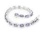 Sterling Silver and 11ct Genuine Amethyst Tennis Bracelet 7"