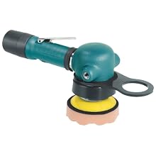 Dynabrade 57126 3-Inch 76 mm Diameter Dynabuffer Random Orbital Polisher, 10000 RPM, Rear Exhaust, 5/16-Inch - 24 Female Thread
