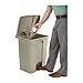 Safco Products 9922TN Plastic Step-On Waste Receptacle, 17-Gallon, Tan