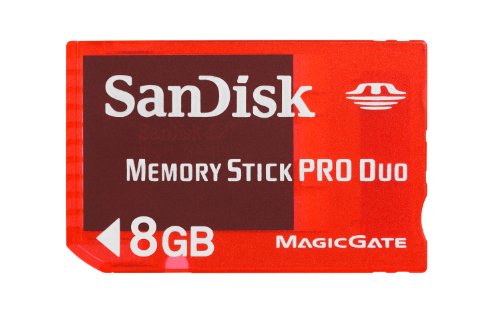 Sandisk 8GB Memory Stick Pro Duo MSPD Gaming Card For Sony PSP - Retail Pack