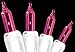 Kitchen & Housewares : Set of 50 Pink Everglow Mini Christmas Lights With White Wire