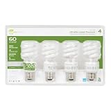 Ecosmart 4 Pk 14 Watt (60 W) Soft White CFL Bulbs Case Pack 10