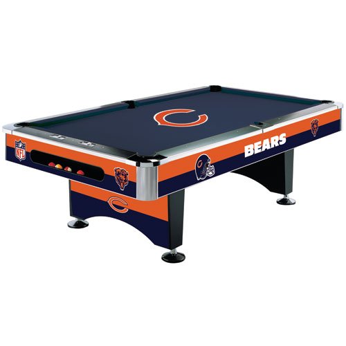 Chicago Bears Team Logo 8 Foot Pool Table WITH Logo Felt