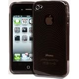 Black Gel Silicone Protective Armour Case Cover & Screen Protector Kit for New Apple iPhone 4 4G HD