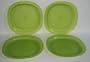 Tupperware Microwave Luncheon Plates. Green