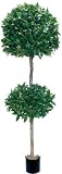 ( TWO ) Silk Bayleaf Double Ball Topiary Trees 6 &acute; - B00113MY3Q