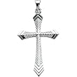 Platinum Cross Pendant - 32.00x21.00mm