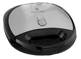 Russell Hobbs 14607 Sandwich Maker in Brushed Stainless Steel & Black with Non-stick plates