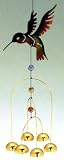 Hummingbird 'Iron Rain' 6 Metal Cup Wind Chime 24