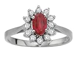 1.25 cts Genuine Ruby Ring - 14kt White or Yellow Gold LIFETIME WARRANTEE