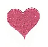Produkt-Bild: Aufn&auml;her B&uuml;gelbild Aufb&uuml;gler Iron on Patches Applikation Kinder Baby Glitzer Herz Rosa Pink