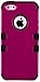 MYBAT IPHONE5HPCTUFFSO004NP Premium TUFF Case for iPhone 5 - 1 Pack - Retail Packaging - Titanium Solid Hot Pink/Black
