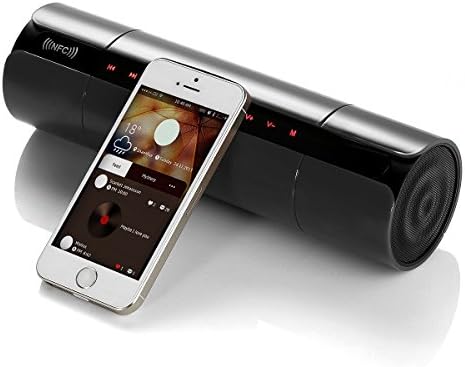 Dotopwhj KR-8800 3D Tumbler Portable Wireless Bluetooth 3.0 Speaker Stereo Surround Sounds NFC Connection Speaker with Built-in Mic Handsfree Speakerphone (Black)