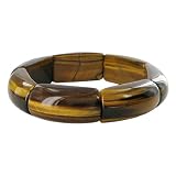 16mm wide Tiger Eye Gemstone Stretch Bracelet Fits for all