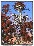 Grateful Dead Skeleton and Roses - Rectangular Sticker / Decal
