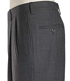 Traveler Pleated Front Trousers (GREY CHK, 30 SHORT)