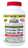 21st Century Glucosamine (500 mg) and Chondroitin (400 mg), Double Strength , 210 Easy to Swallow Capsules