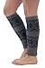 Nordic Leg Warmers Fair Isle Print Winter Snowflake Style by Modern Boho (Charcoal/Black)