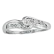 10K White Gold Diamond Promise Ring (1/10ct tw.) Sizes 4-9