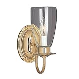 Sea Gull Lighting 4167-02 One Light Wall Sconce, Polished Brass Finish with Clear Glass