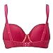 Cleo Women's Maddie Molded Balconnet T-Shirt Bra, Raspberry, 34FF