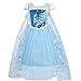 Dressy Daisy Girls Princess Elsa Dress Up Costumes Halloween Fancy Party Dresses Short Sleeve Size 6X / 8