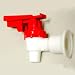White Cooler Replacement Faucet - Red Touch Guard