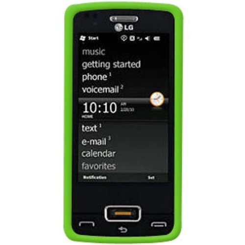 Amzer Polished Snap On Crystal Hard Case for LG Expo GW820 (Green )