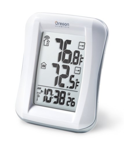 Oregon Scientific RMR682A Wireless Indoor/Outdoor Thermometer with Self-Setting Atomic Clock