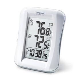 Oregon Scientific RMR682A Wireless Indoor/Outdoor Thermometer with Self-Setting Atomic Clock