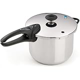 Presto 01365 6-Quart Stainless Steel Pressure Cooker, Deluxe