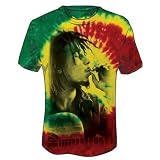 Bob Marley - Rasta Smoke Mens T-Shirt In Tie Dye