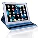 HDE Rotating iPad Case Magnetic Folding Leather Cover Folio Flip Stand for Apple iPad 2 iPad 3 iPad 4 (Sky Blue)