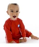Splash About UV All-in-One suit (sun protection), Red/Red & White stripe, 1-2 years